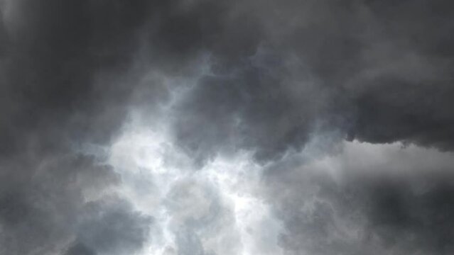 seamless looping motion background shows a dramatic lightning storm