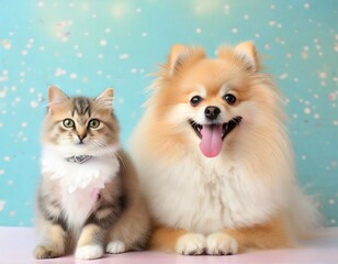 Dogs and cats who are close friends