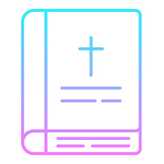 Obraz premium Wedding Bible Gradient Icon