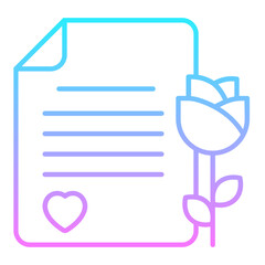 Love Latter Gradient Icon