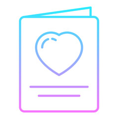 Wedding Card Gradient Icon