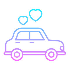 Wedding Car Gradient Icon