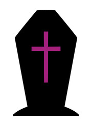 Obraz premium ハロウィンのお墓のシルエットイラスト素材