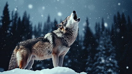 close up of wolf in winter