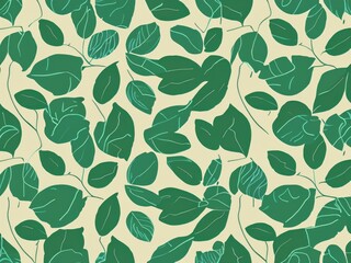 seamless pattern with leaves
