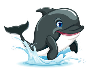 Dolphin Smiling and Jumping