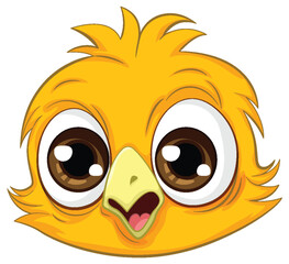 Cute owl chick cartoon isolated