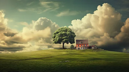  Home on a green field © Cybonix