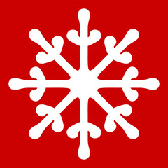 Snowflake icon isolated. Vector illustration.