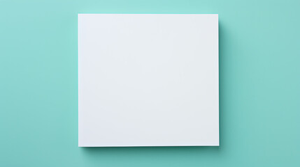 blank  white square on green background, mockup 