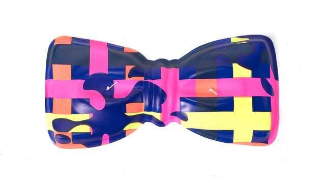 Carnival bow tie isolated on white background.