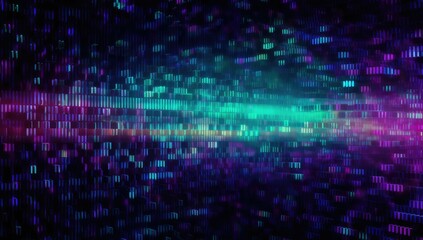 Digital cyberspace with particles and Digital data network connections