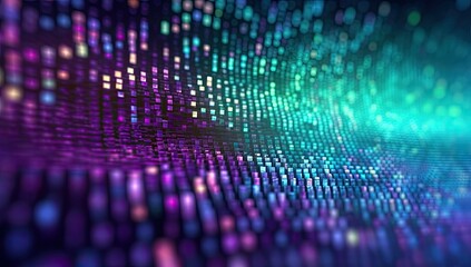 Digital cyberspace with particles and Digital data network connections