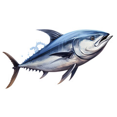 Bluefin tuna on transparent background PNG