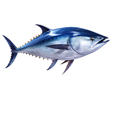 Bluefin tuna on transparent background PNG