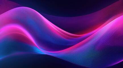 Obraz premium background with pink blue glowing neon moving high speed wave