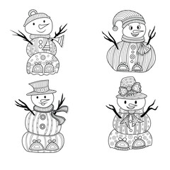 Hand drawn christmas ornament collection
