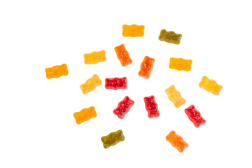 jelly bears candy isolated on a transparent background. Jelly Bean.
