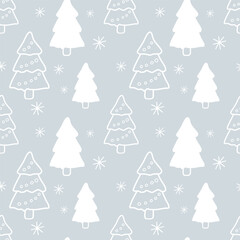 Christmas seamless pattern. Holiday wrapping paper background.