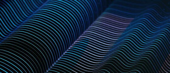 Abstract futuristic - technology with polygonal shapes on dark blue background. Design digital technology concept. 3d illustration.