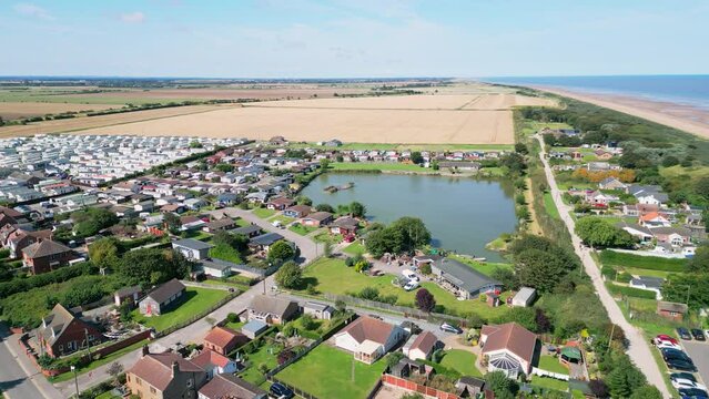 Video from above showcases the beauty of Anderby Creek, a peaceful and picturesque beach on the Lincolnshire coast in the town of Anderby.