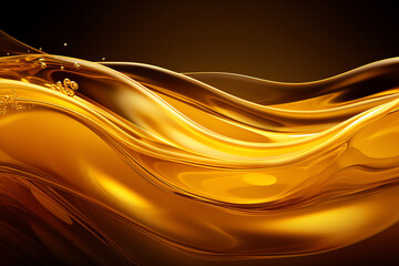 splash of oil. Gold liquid splash.wave