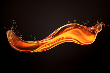 splash of oil. Gold liquid splash.wave