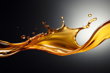 splash of oil. Gold liquid splash.wave