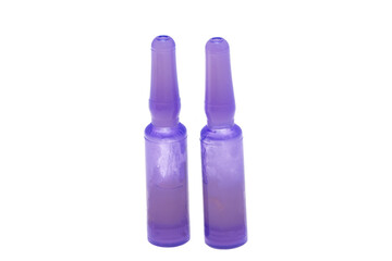 ampoules with facial serum isolated