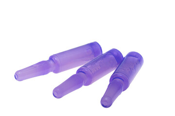 ampoules with facial serum isolated