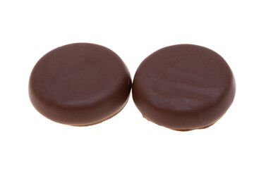 chocolate dark peppermint isolated
