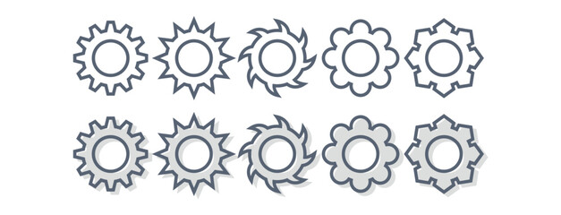 
engine gear logo icon vector illustration
