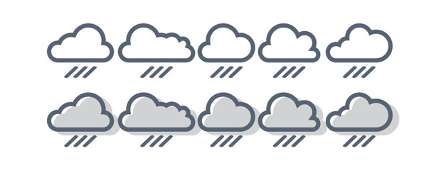 
rain cloud logo icon vector illustration