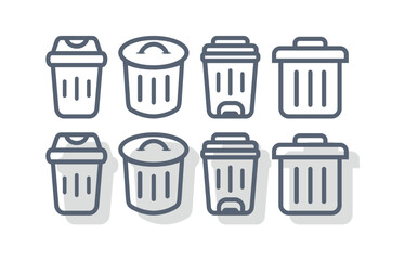 trash can logo icon vector illustration