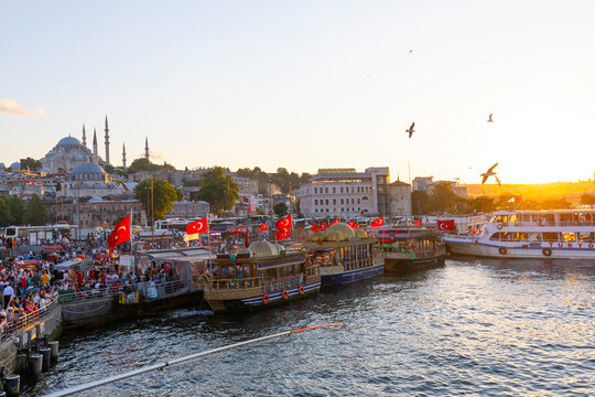 istanbul city view from Galata Bridge