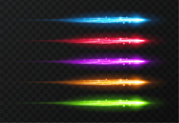 Vector set glow effect. - 660904158