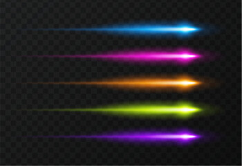 Vector set glow effect. - 660904356