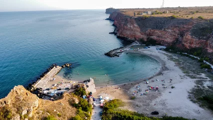Photo sur Plexiglas Plage de Bolata, Balgarevo, Bulgarie cliffs of beach Bolata