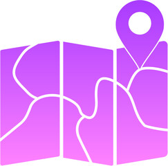 Maps Glyph Gradient Icon pictogram symbol visual illustration