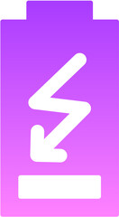Power saving Glyph Gradient Icon pictogram symbol visual illustration