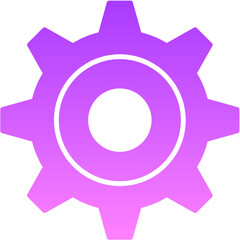 Settings Glyph Gradient Icon pictogram symbol visual illustration