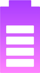Obraz premium Battery Glyph Gradient Icon pictogram symbol visual illustration