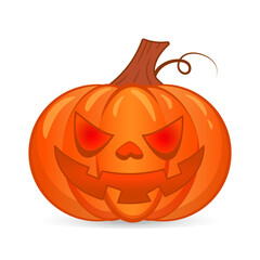 pumpkin with a carved face for halloween