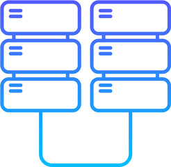 Fototapeta premium Data Connection Line Gradient Icon pictogram symbol visual illustration