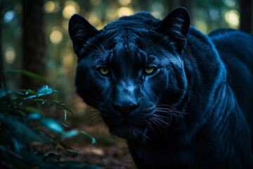 Mystical Panther's Moonlit Stroll created with AI