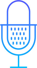 Voice Memo Line Gradient Icon pictogram symbol visual illustration