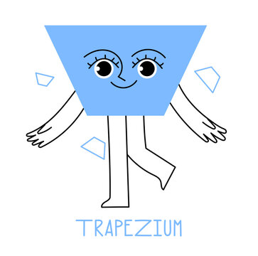 Trapezoid geometric figure for educating kids