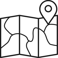 Maps Line Icon pictogram symbol visual illustration