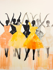 The Ballet - A Group Of Women In Dresses