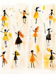 The Ballet - A Group Of Women In Dresses
